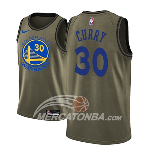 Maglia NBA Los Angeles Lakers Stephen Curry Nike Verde